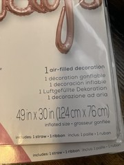 Anagram Letter Always air-filled decoration 49 in x 30 in (124cm x 76cm)