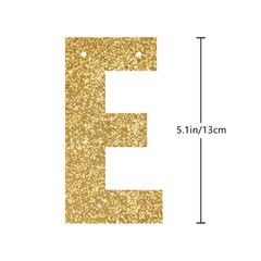 Gold Happy 100th Birthday Banner, Glitter 100 Years 21 Piece Set, GOLD-HAPPY