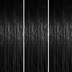 3 PCS Black Foil Fringe Backdrop Curtains Tinsel Streamers Party 3.3×6.6 FT