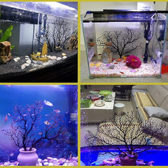 Realistic Artificial Coral Aquarium Decoration Colorful Fish Tank Plant Ornament