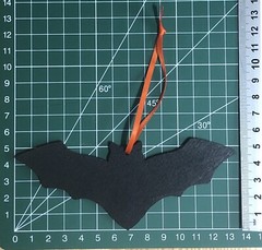 Halloween Hanging decorations. Laser Cut Painted Plywood. With Ribbons Pack 2
