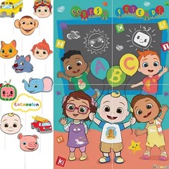 Amscan Cocomelon Scene Setters With Photo Props 27.8″ X 40″ Assorted Design 1…