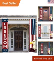Celebrate with Style: 71x12in Red White Blue Banner for 4th of July Festivities