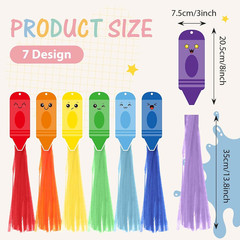 42 Pcs Back to School Crayon Hanging Swirls Decorations with Cutout Cards and Ho