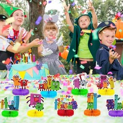 Number Honeycomb Centerpieces 3D Table Decorations Party Supplies
