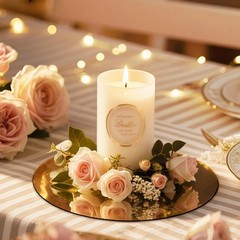 10PCS Gold Round Mirror Centerpieces for Tables Acrylic Circle Mirror Tray Ca…