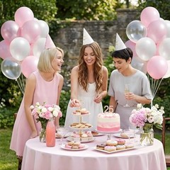 60pcs Pink and White Balloons 12inch, Clear Pearl White Pink White Pearl Pink