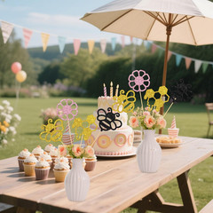 Honey Bumble Bee Centerpiece Sticks – Baby Shower Wedding Bridal Shower Party Ce