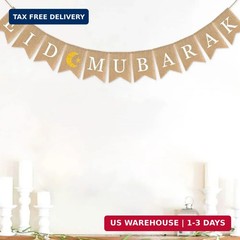 Eid Mubarak Banner Mubarak Party Decoration Ramadan Party Decorations Supplies (