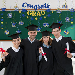 Blue and Gold Graduation Decorations 2026, Graduation Decorations Class of 2026