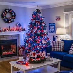 Versatile 250 LED Red White & Blue Lights – 91.5ft Connectable Costume Decor