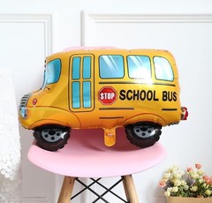 5 PCS Back to School Balloons, School Bus Kindergarten Balloon for Classroom Wel