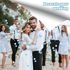 8000 PCS Blue White Round Tissue Paper Confetti Wedding Birthday Decor