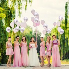 Pink Balloon and Silver Confetti Balloon for Birthday Baby Shower Wedding Gra…