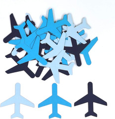 Blue 90Pcs Cardstock Plane Table Confetti for Baby Shower Boy Birthday Party Dec