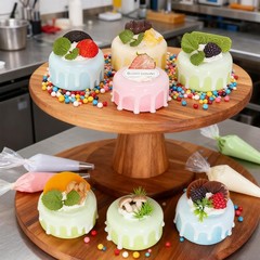 6 PCS Fake Cupcake Jam Artificial Cake Dessert Faux Food Model Photo Display