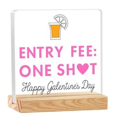 Bar Desk Decor, Home Party Table Sign for Women Wife Friends, Galentine