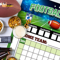 Football Party Decorations – 2 Pack Football Pool Poster – 27.5 X17.7 Inc