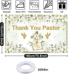 Pastor Appreciation Banner Backdrop Thank You Pastor Backdrop