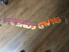 Ankyo Development Co «FRIENDS GIVING» Multicolor 56″ Banner w/ Jute Tassels NEW