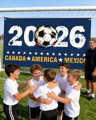 2026 World Cup Banner Flag3″Ã—5″Ft,Double-Sided 3-Ply Large Fabric Football Flag
