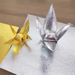100PCS Iridescent Premade Origami Paper Cranes Folded 1000 Japanese Cranes Mo…