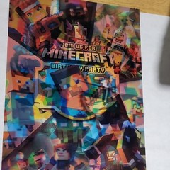 Minecraft 3d Lenticular Poster, Depicts Multiple Images As Shown. 16×12