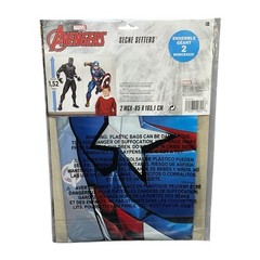 2 Avengers Marvel Birthday Banner & Large Backdrop Cpt America Black Panther 5ft