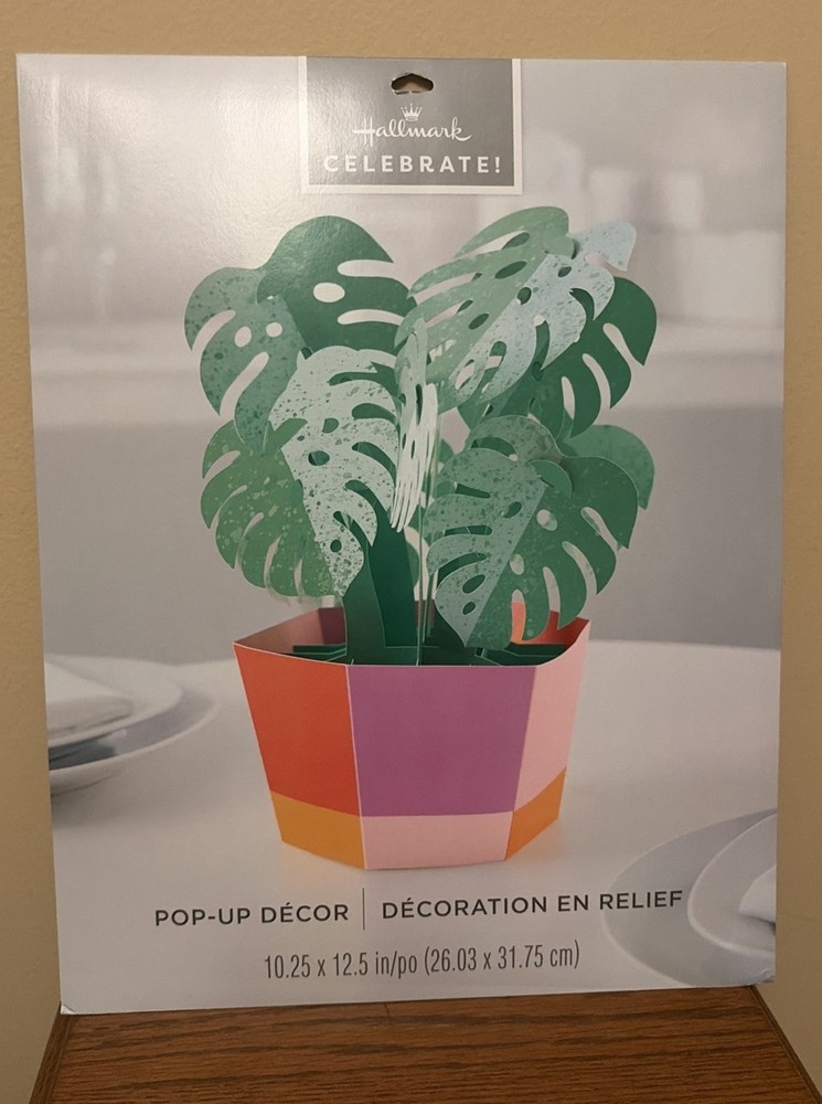 Hallmark Celebrate Pop Up Decor Table Centerpiece Plant Celebration Party