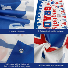 , Red and Blue Congratulations Banner, XtraLarge, 72×44 Inch, Graduation Backdro