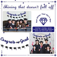 2026 Graduation Banners Party Decorations, Glitter Congrats Grad with Grad Ca…
