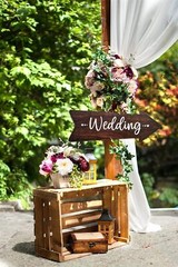 Wedding Directional Arrow Yard Signs (23.5 x 8.5) with Heavy Duty Yard Stakes