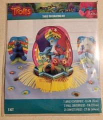 Trolls Birthday Party Set Banner Table Centerpieces Ceiling Decorations #40123