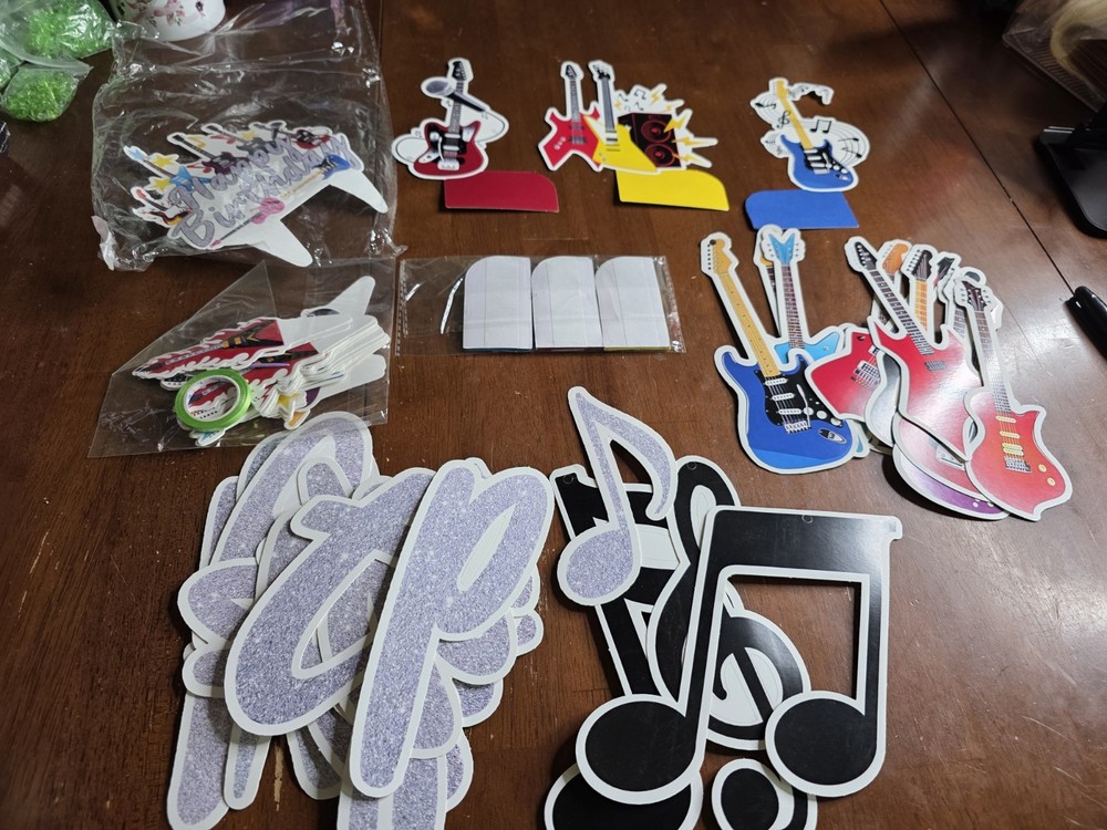 GUITAR MUSIC BIRTHDAY PARTY DECORATIONS PT6
