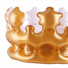 Unisex Inflatable Kid Crown PVC Reusable Cosplay Children Crown Decoration