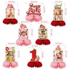 Strawberry Birthday Decorations, Strawberry Sweet One Party Decorations Honey…