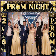 3 Pcs Prom Night Decorations 2026 Graduation Party Supplies Gold Glitter Prom Se