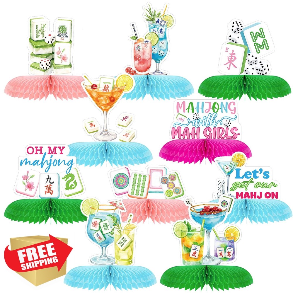 Weekgrat 10 Mahjong Honeycomb Centerpieces Decor