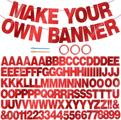 116 PCS A-Z DIY Letter Banner Kit Make Your Own Banner Including 111 Letters and