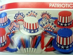 PATRIOTIC/EVENT PARTY ( KIT FOR 25 PEOPLE ) HATS/RED,WHITE, BLUE/ NEW YEAR’S EVE