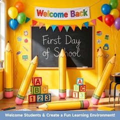 12 Pcs Inflatable Pencil Balloon Set with Air Pump and 9 Letter Sticker Sheet…
