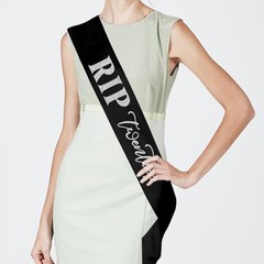 RIP Twenties Sash – Sliver Foil Black Sash – RIP to My 20s Birthday Sash for …
