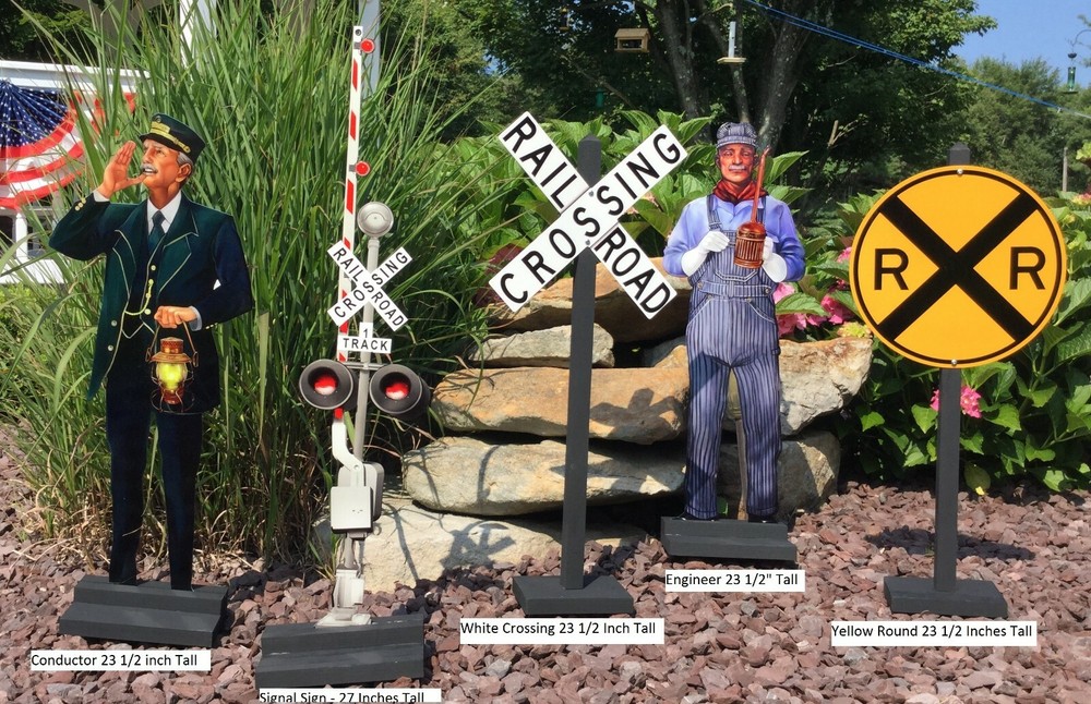 RAILROAD PARTY DECORATIONS | Train Signs w/ removable stand – Choice of style