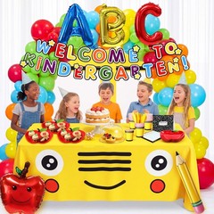 248 Pcs Back to Decoration Kit Rainbow Abc Balloon Garland Arch Welcome to Ki…