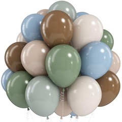 Sage Green Blue Brown Balloons, 60PCS Dinosaur Safari Dusty Blue Olive Green …