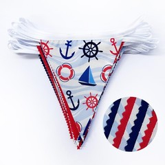 32Ft Nautical Party Decorations Red Blue White Nautical Themed Fabric Banner …