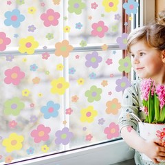 9 Sheets Spring Flowers Window Clings Back to School Colorful Flowers Windows…