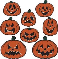 Beistle Vintage Halloween Pumpkin Cutouts – Party Supply Decoration