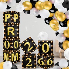 Prom Graduation Boxes Decoration 2026 Photo Booth Column 12 Inch 8 PCS Set