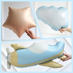 Time Flies Balloon Garland Arch Kit, 155pcs Brown Blue Beige and Airplane Clo…